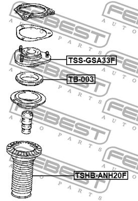 FEBEST 2008-2015 Toyota RAV4 Front Shock Absorber Boot TSHB-ANH20F