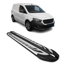 Trittbretter Seitenschweller f&uuml;r Mercedes Citan W420 L1 2021-2026 Schwarz Alu