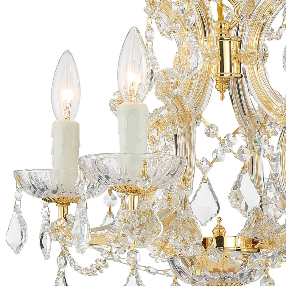 Crystorama Lighting Group 4474-CL-MWP Maria Theresa 4 luces 17"W - dorado Foto 4 de 4