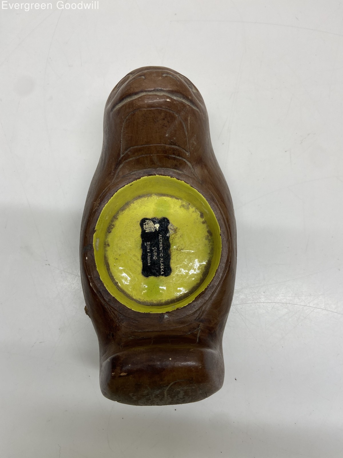 Vintage Authentic Alaska Wooden Seal Sea Lion Figurine