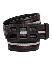 Bally 6232392 Mirror B Reversible Leather Striped/Black Belt EU 80/US 32