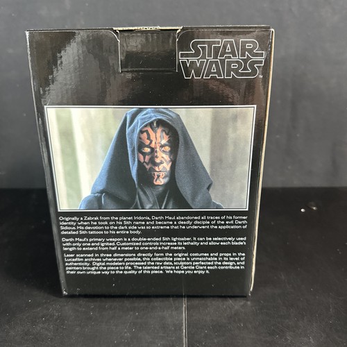GENTLE GIANT STAR WARS THE PHANTOM MENACE DARTH MAUL 1/6 BUST NEW PROMO 4467/10k - Picture 4 of 6