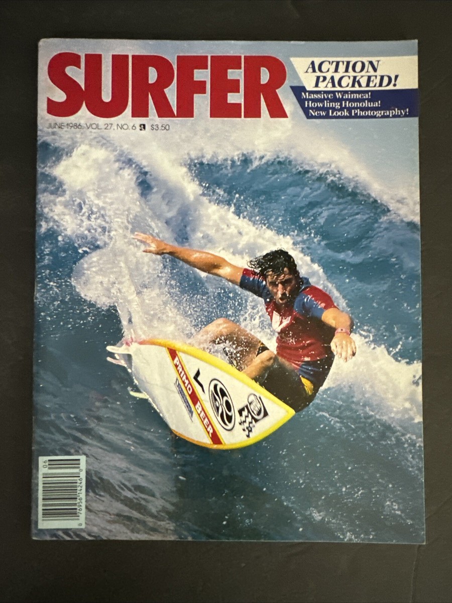 JUN 1986 • Surfer Magazine • HANS HEDEMANN COVER •Tom Curren