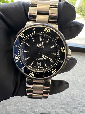 専用です(*^ω^*) Oris ProDiver Men's Black Watch - 01 733 7646 7154-07 4 26 04TEB