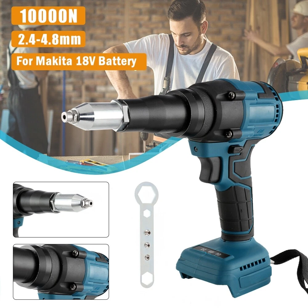 Electric Cordless Rivet Gun Tool Riveter Kit Brushess For Makita 18V Battery