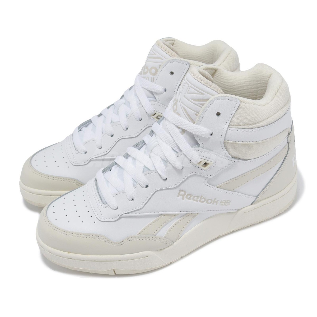 Reebok BB 4000 II Mid Beige Chalk White Women Casual Shoes