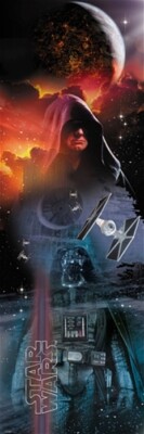 Star Wars Classic Dark Side Characters Giant Peel Stick Wall Panel NEW SEALED