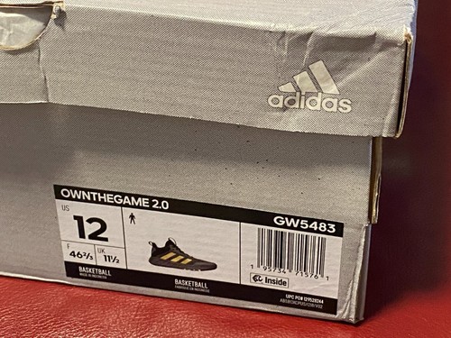$70 adidas OWNTHEGAME 2.0 SHOES GW5483 | Grey Five/Matte Gold/Core Black | 12 - Picture 14 of 23