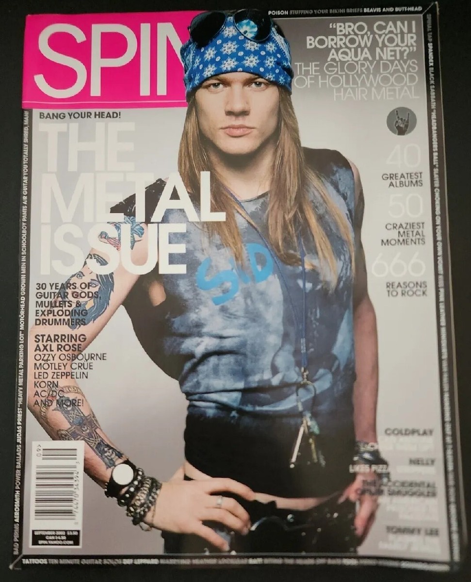 Spin Magazine September 2002 Axl Rose Metal Issue Guns n Roses No