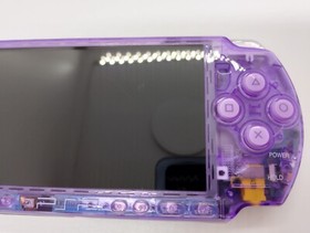 Sony PSP-3000 Playstation Portable Handheld Console Clear Purple Shell Custom