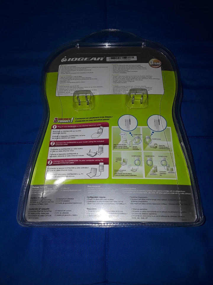 IOgear 85 Mbps Powerline Network Adapter Kit,GHPB42W6,Extend Your Home Network@ - Image 2 of 2