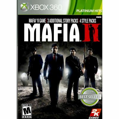 Mafia II 2 Platinum Hits Microsoft Xbox 360 Video Game 2K Jimmy DLC Style Packs