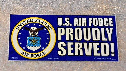 United States Air Force Proudly Served Sticker
