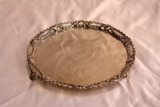 MAGNIFICENT ENGLISH GEORGE III. STERLING SILVER SALVER BY JOHN CARTER II.