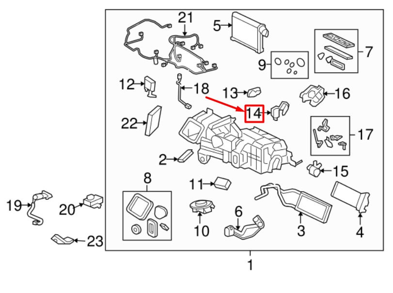 JAGUAR XF X250 AC Heat Blend Duct Actuator Blower Motor C2Z6535 
