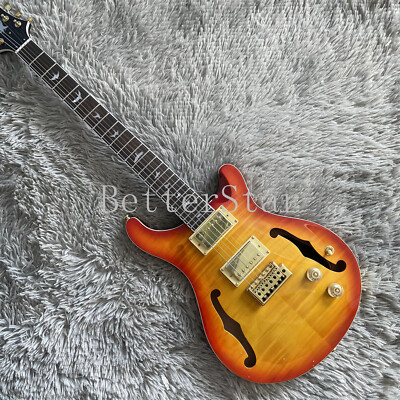 PRS Electric Guitar Semi Hollow Body Rosewood Fretboard 6 String Gold Part