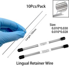 10 Pcs Dental Orthodontic Flat Strand Lingual Retainer Wire .010"x.028"/032"