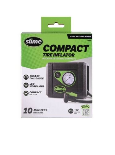Slime 40060 Black 12V 100 PSI Analog Inflator 9.5 L ft. Cord with Handle - Picture 1 of 2