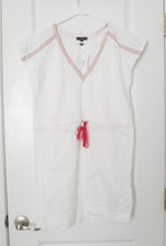J.Crew cotton/linen beach tunic, dress white XXS NWT!