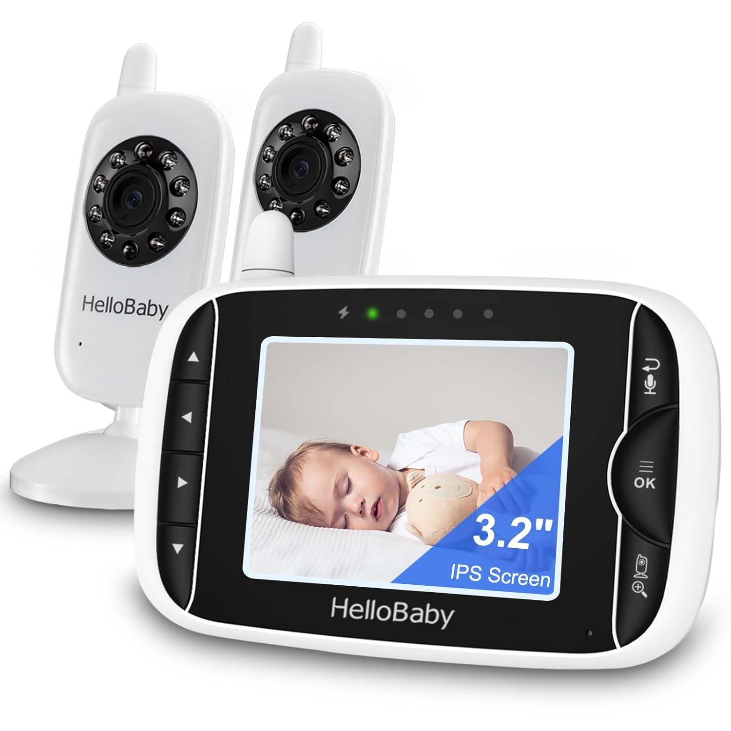 Baby Monitor with 2 Cameras - Monitor No Wifi Baby Monitor with Camera and Audio-image