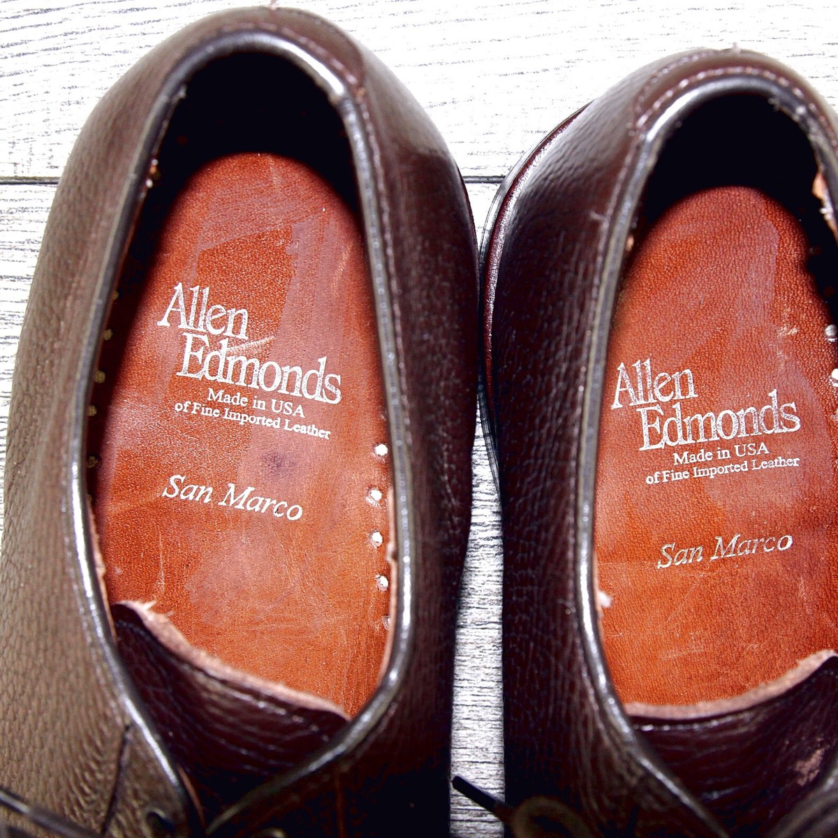 Allen Edmonds SAN MARCO 8 E Brown * new Flannel Bags * new 