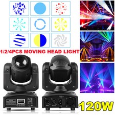 1-4PC LED Moving Head Light RGBW Gobo Beam Stage DJ Disco Show DMX Spot Lighting