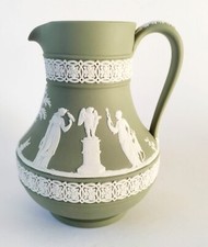 Wedgwood Green Jasperware Water Jug - Glazed
