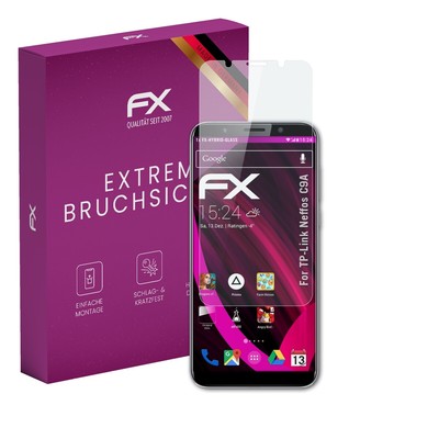 atFoliX Glasfolie für TP-Link Neffos C9A Displayfolie 9H Schutzpanzer