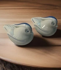 Vintage Ben Rickert Fine China Potpourri Pomander Mandarin Duck Blue White Japan