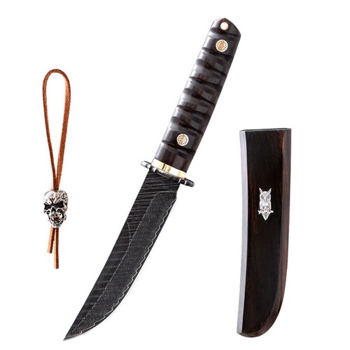 Japanese Style Damascus Fruit Knife Outdoor EDC Camping Blade for Collection - Picture 7 of 14