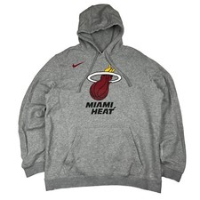 Nike Miami Heat Logo HoodieMens XL NBA Pullover Grey