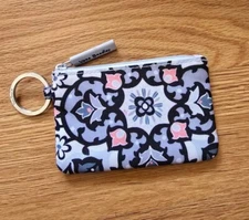 Vera Bradley Zip ID Case With Keychain Multi Print