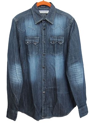 JACHS Engineered Garments Men's Denim Shirt Blue Size S