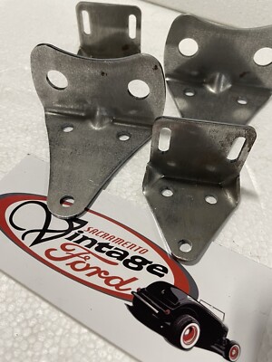 Model A Ford Hot Rod Body & Hood to Frame Mounting Bracket Set USA 1928-1931