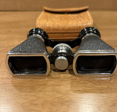 Vintage 1950's Opera Glasses Binoculars LEATHER CASE Japan WORK GREAT 3X10 - Picture 2 of 10