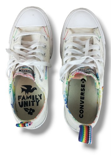 Converse Womens 6 Chuck Taylor All Star Lift Platform Pride Rainbow Unity Shoes - Picture 11 of 21