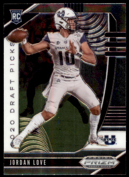 2020 Panini Prizm Draft Picks Jordan Love RC  Utah State Aggies #148
