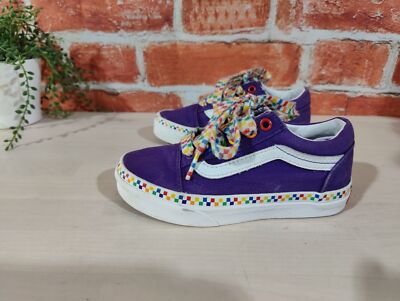 GIRLS VANS KIDS PURPLE OLD SKOOL PUMPS PLIMSOLLS