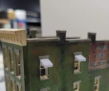 AWN-N DAVE'S DETAILS - 12 PACK N SCALE 5.5mm wide WINDOW AWNING 1:160