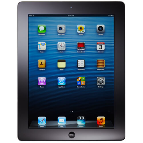 Apple iPad 4. Gen., 16 GB, WLAN, 9,7" – schwarz (MD510LL/A) - Bild 1 von 1