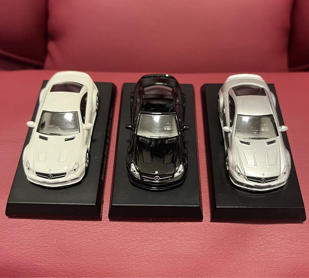 京商　1/64 メルセデスベンツ　SL65 ブラックシリーズ　3色セット Kyosho 1/64 MercedesBenz SL65 Black Series 3 Car Set White