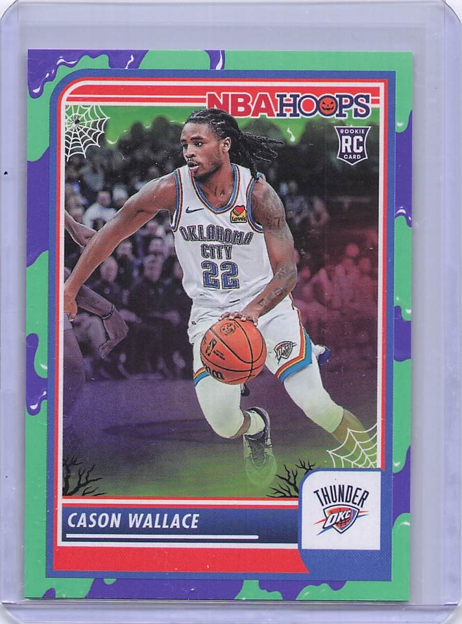 2023-24 Hoops Haunted Hoops #76 Cason Wallace Rookie Slime / Thunder