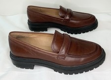 NWTB Madewell The Bradley Lugsole Loafer Leather Womens Size 9 Maroon Casual