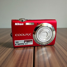 Nikon Coolpix S220 Fotocamera Digitale 10.0 MP - Zoom 3x - Rosso - Testata ✅ - Rivenditore