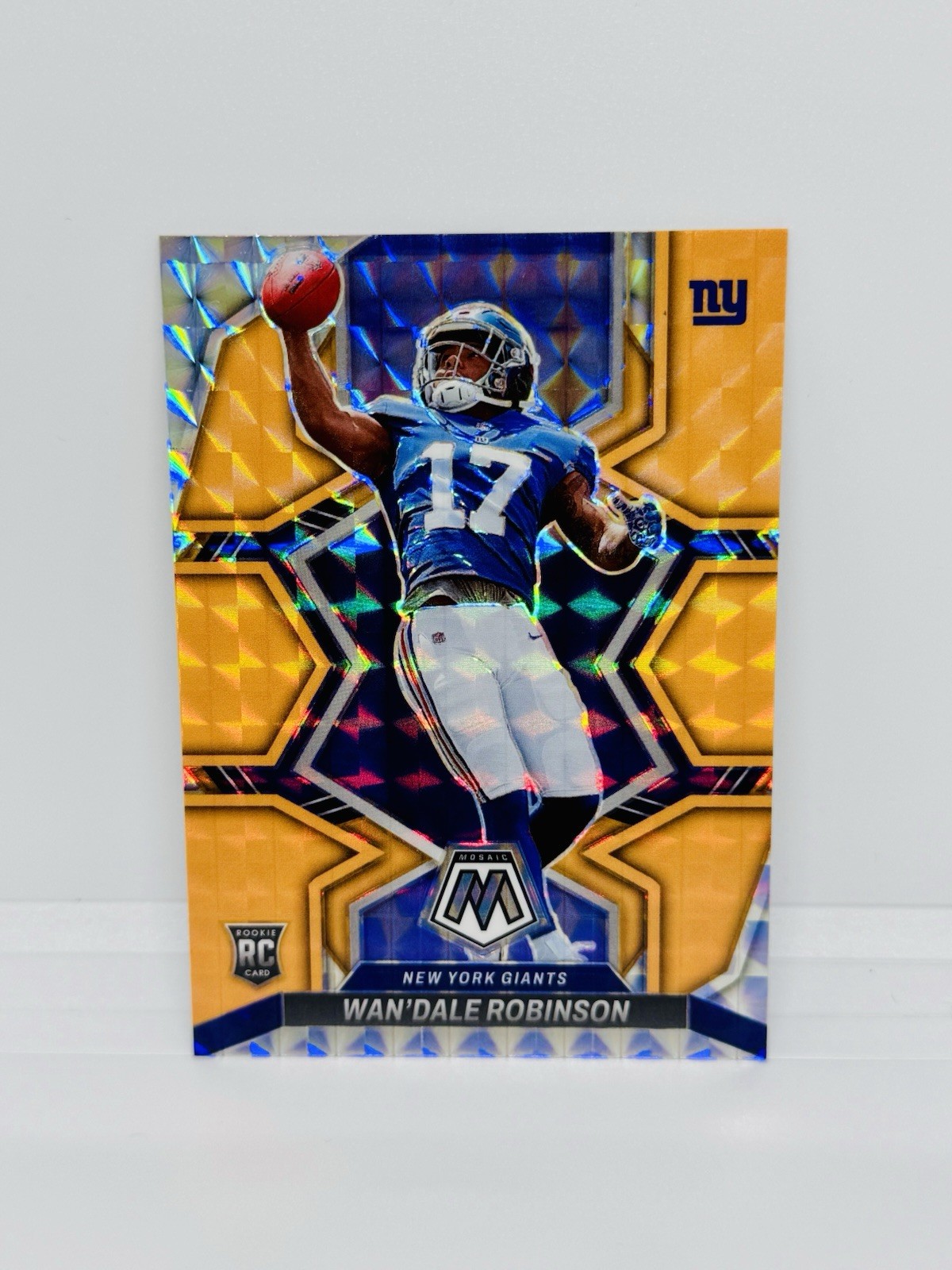 2022 Mosaic WAN’DALE ROBINSON Rookie Orange Fluorescent Prizm /25 Giants RC #330