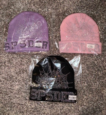 SP5DER Spiderweb Beanie Hat Multicolor One Si...