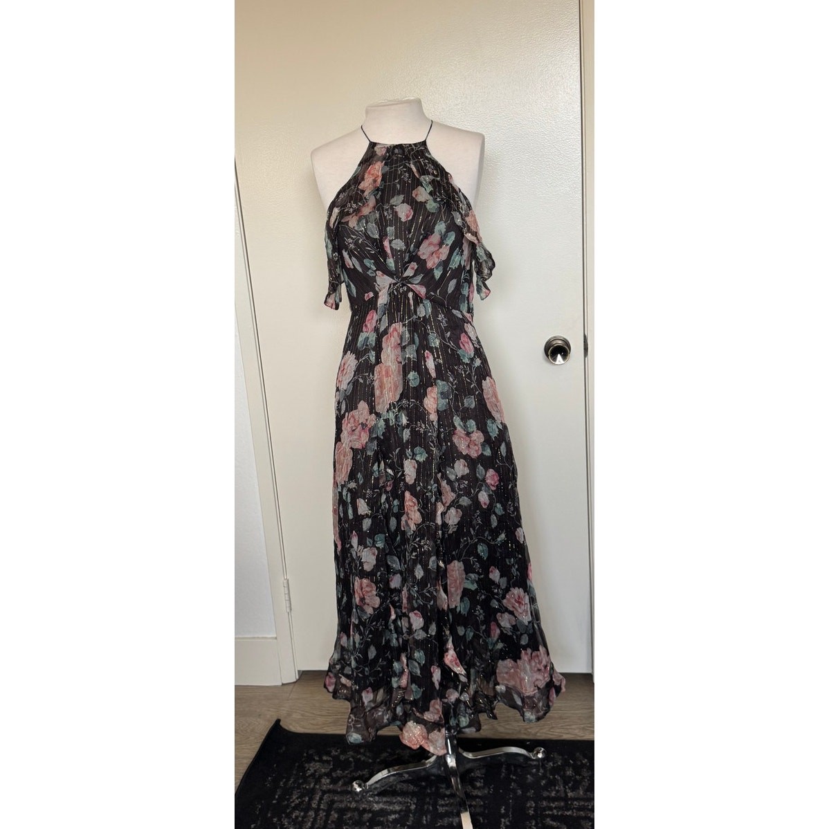 Zimmerman Master Flute Dress in Black and Floral Size 2