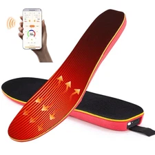 1 Pair Electric Heated Insoles Rechargeable Foot Warmers 3 Temperature 6 Timer