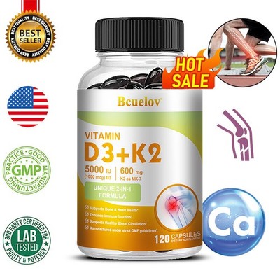 Vitamin D3&K2, Vit D und K Supplement Joint&Heart Immun Health