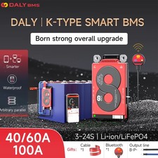 Daly Smart BMS 3S-16S 12V-60V 40A-100A Li-ion LiFePo4 Battery BMS with Bluetooth